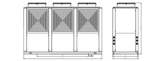 螺桿式風冷熱泵機組外形尺寸