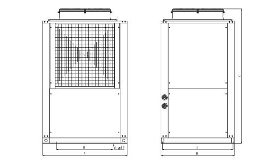 螺桿式風冷熱泵機組外形尺寸